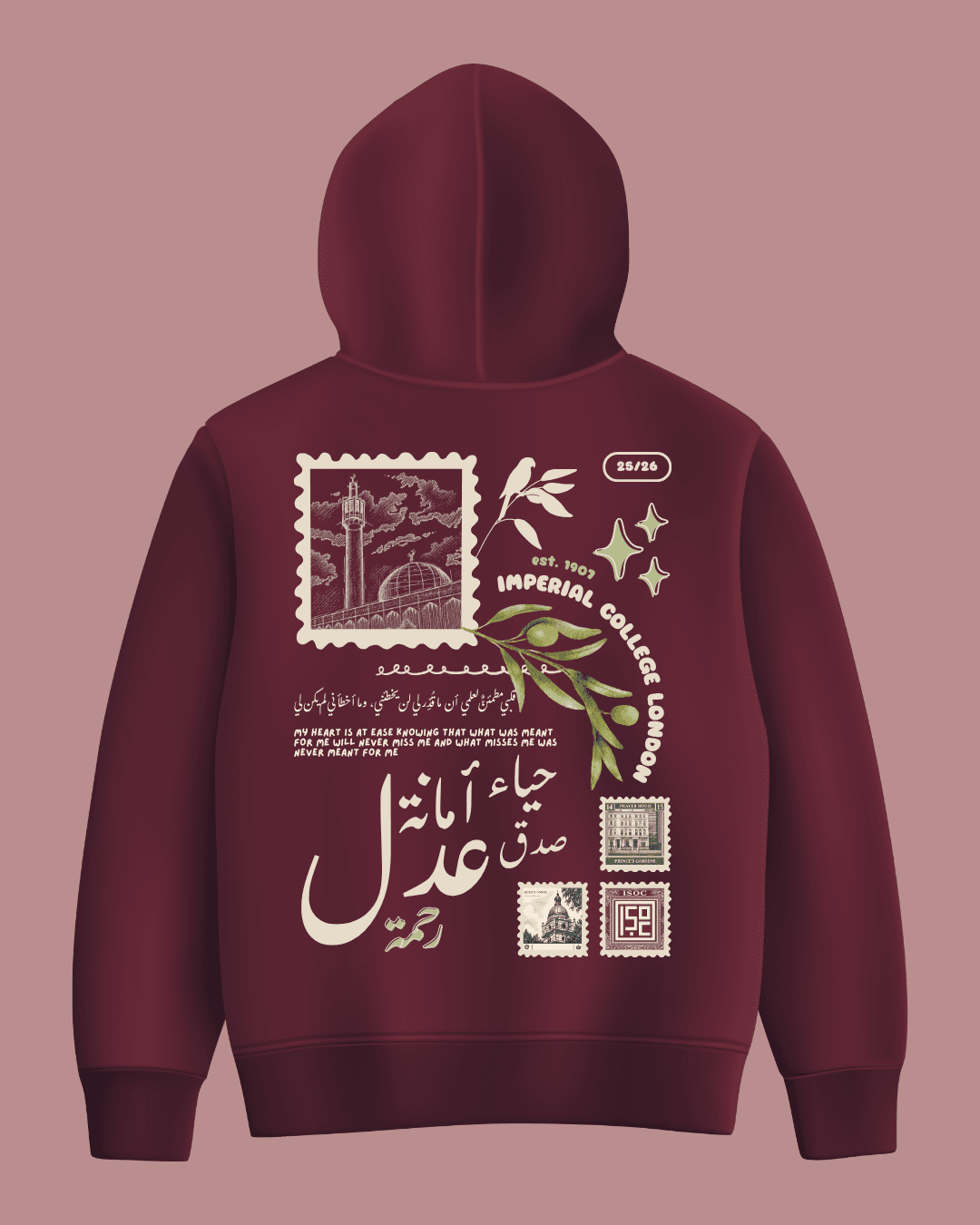 Maroon hoodie back