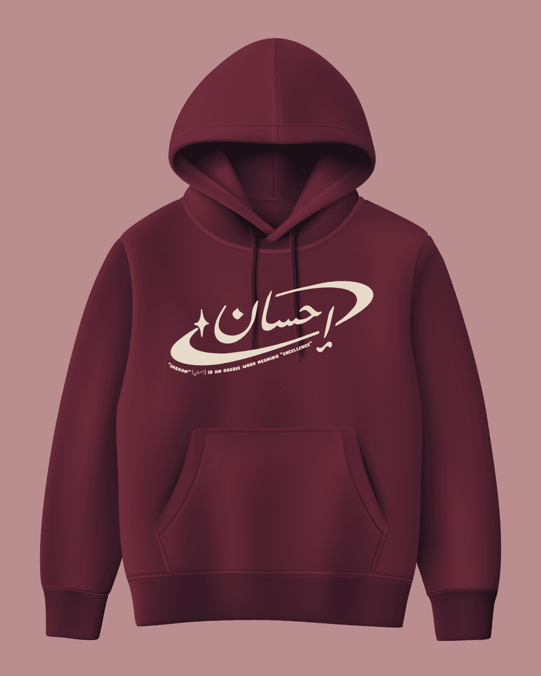 Maroon hoodie front